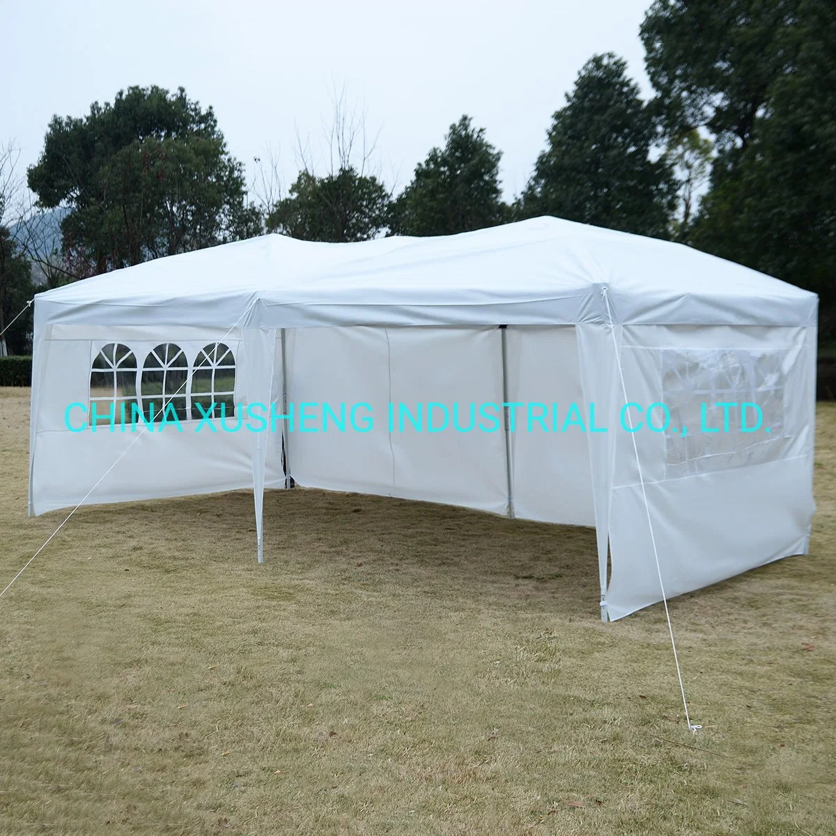 Assembly Garden Gazebo Party Tent with 6 Side Walls Outdoor Use for Event