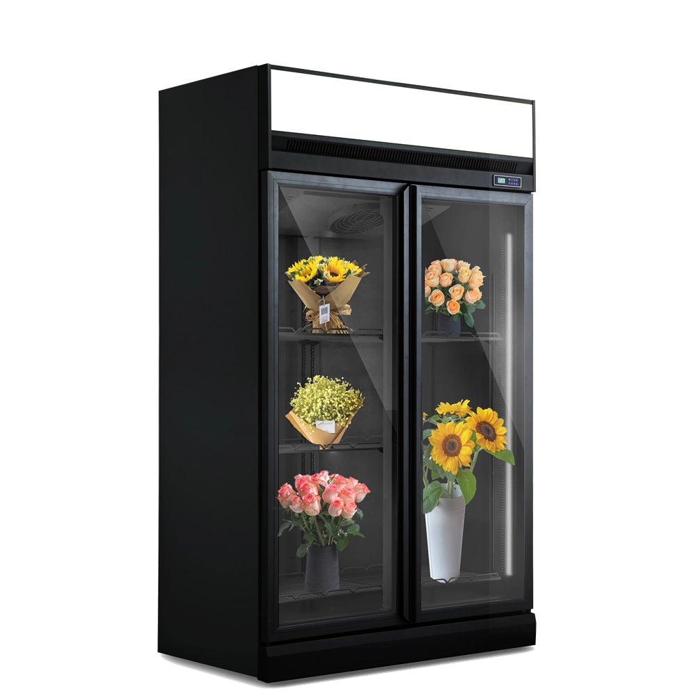 Nuevo estilo México Flor de tomillo fresco de una sola puerta sala de mantenimiento de la pantalla con motivos florales refrigerador