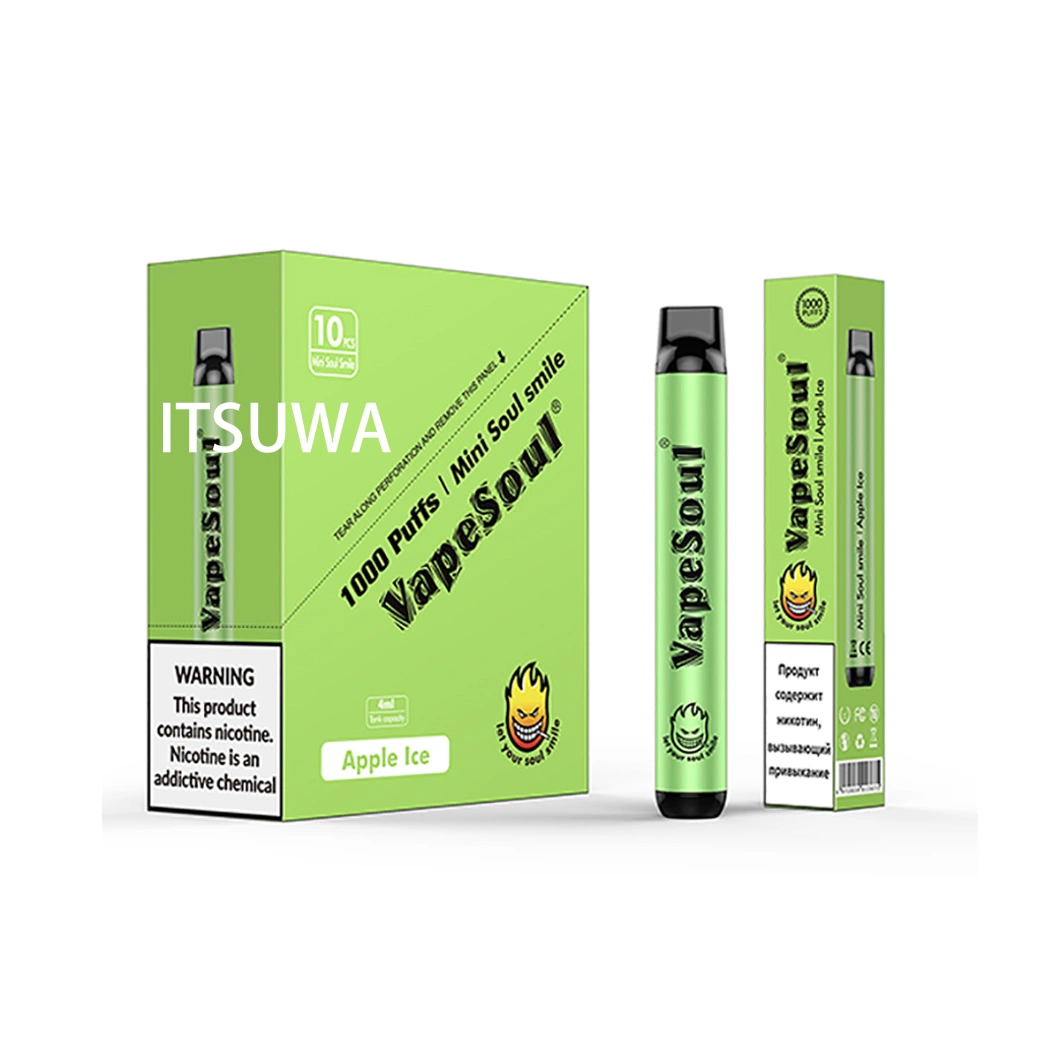 Ituwa Vapesoul desechables VEP E-Sigara Doblemint Energy VAPE Cigarros electrónicos Vaper Puff Desposable Shenzhen VAPE dulce Puff