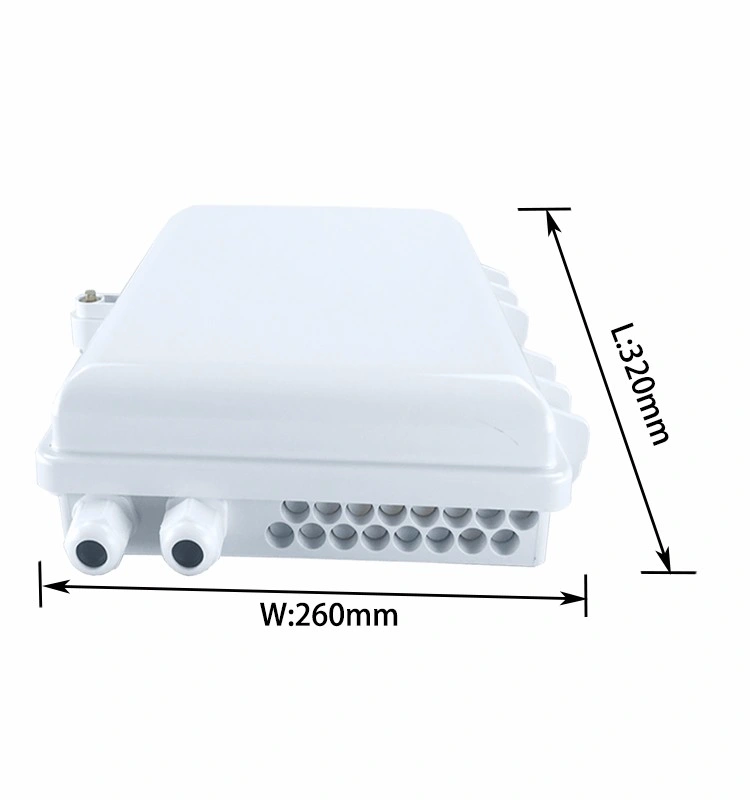 Plastic Outdoor Fiber Optics Splitter Cable Termination Box with 16 Cores