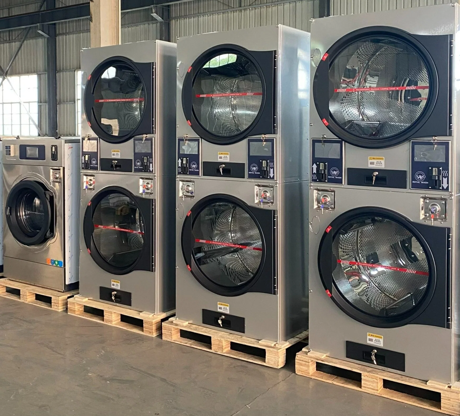 Máquina de lavandería industrial de autoservicio comercial de lavandería de máquinas de secadora Máquina de secadora a monedas