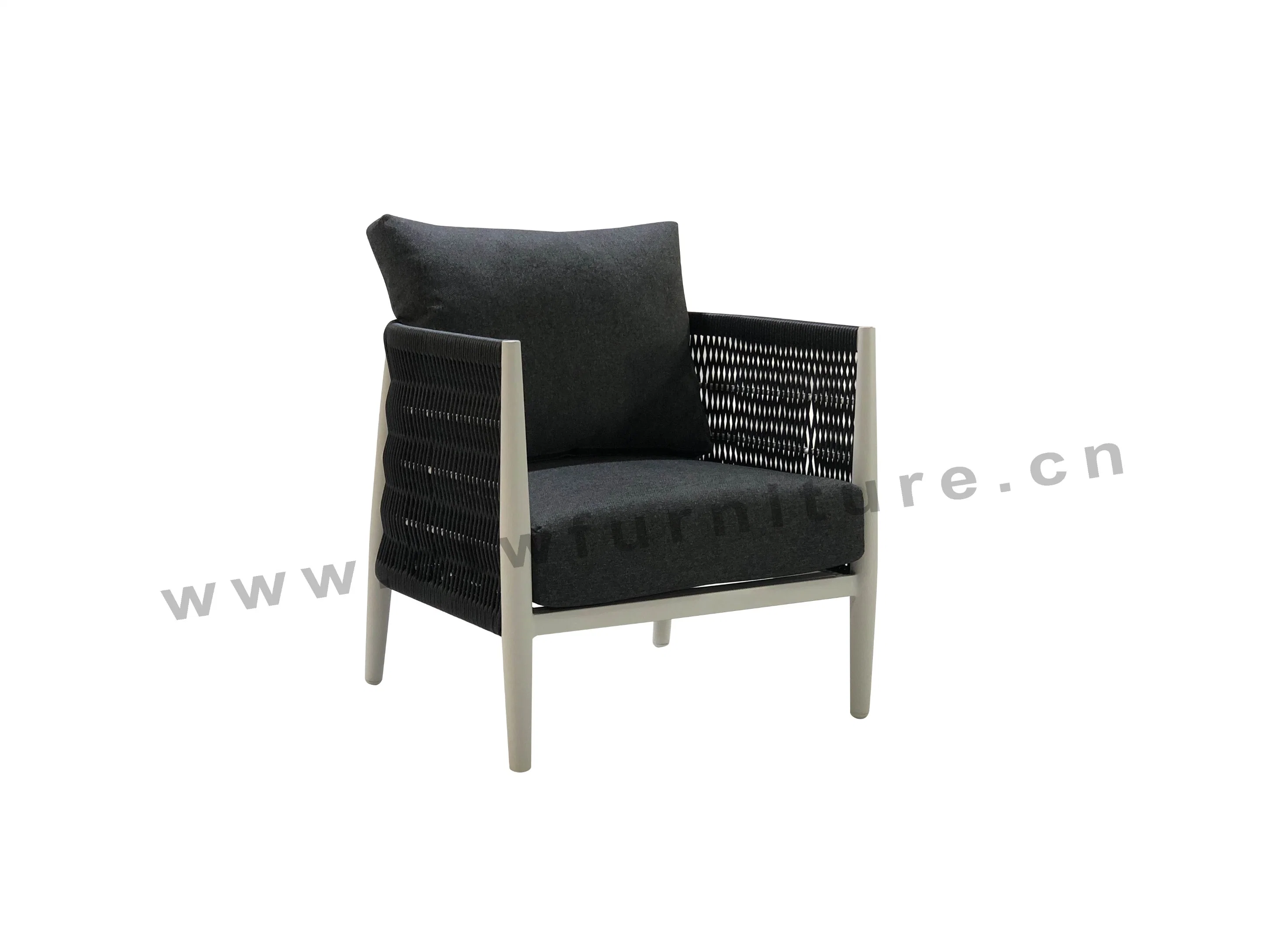 Outdoor Cramic Table Top Aluminum Frame with Wicker Weaving Rope Sofa for Living Room