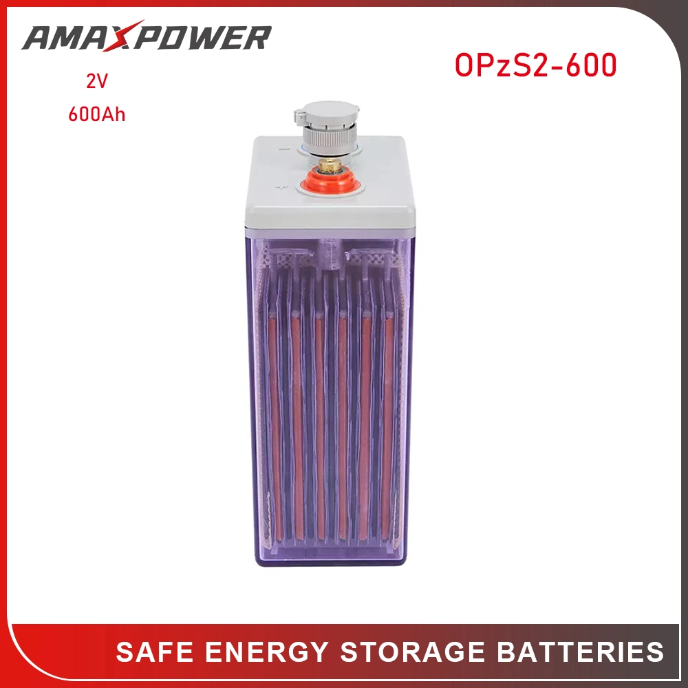 Amaxpower 2V 300AH/600ah/800ah/1000ah/3000ah sistema de energía solar de la batería de la OPVZ Batería de almacenamiento de plomo ácido batería para servicios eléctricos/UPS/telecomunicaciones