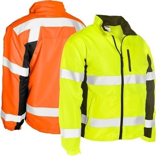 Waterproof 100% Polyester Hi Vis Windbreaker Uniforms Construction Workwear