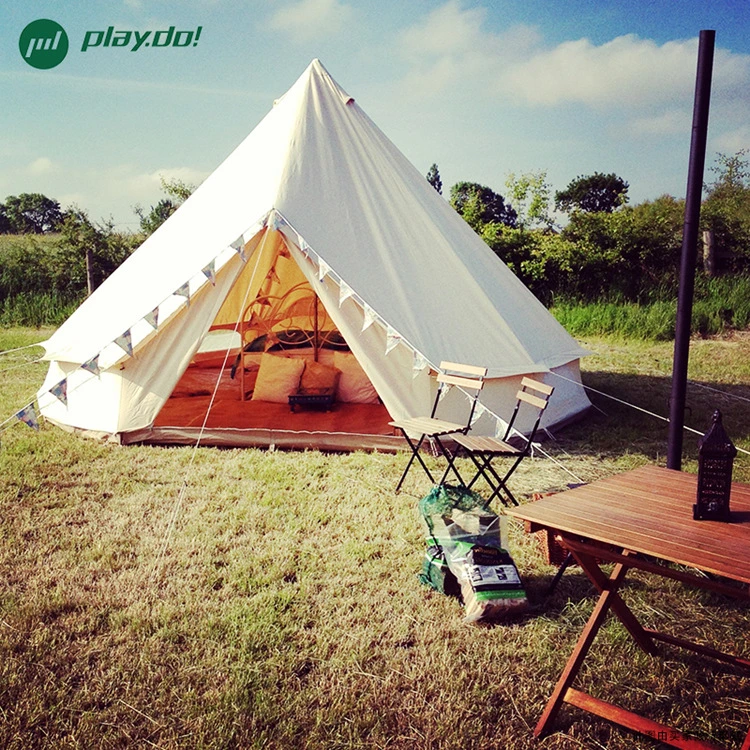 Luxury Glamping Lona de Algodão Bell tenda tenda de casamento festa tenda caso tenda Camping tenda