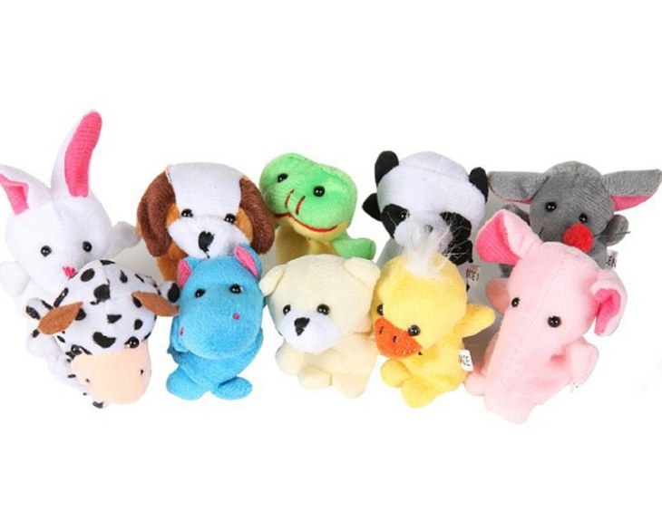 Kids Animal Finger Puppet Soft Plush Toys Child Baby Favor Dolls Boys Girls Hand Finger Puppets