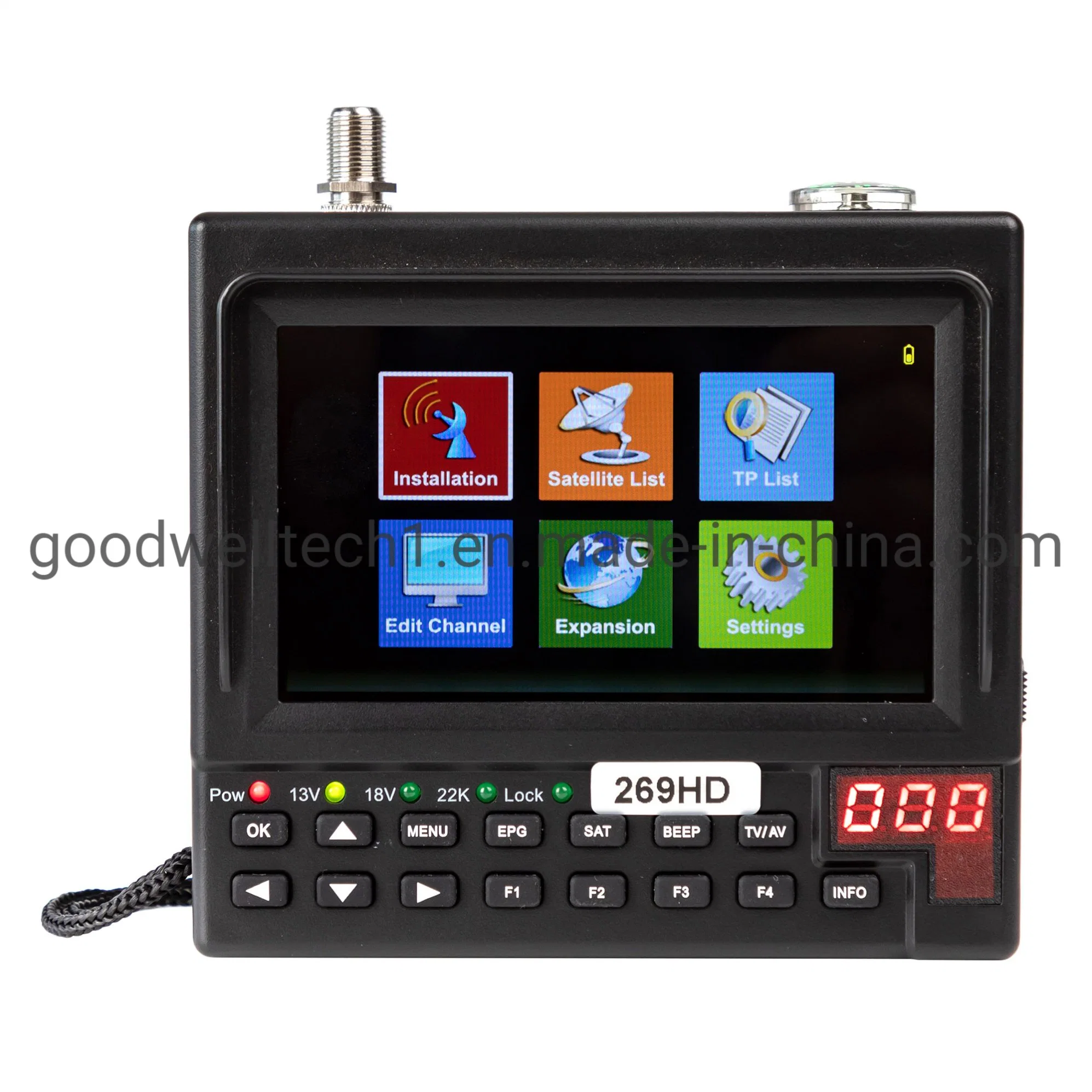 4.3 Inch Portable HD Satellite Receiver with IPS Panel