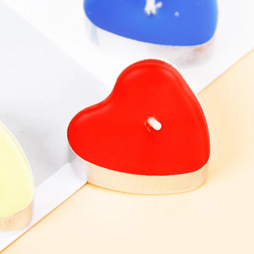 Heart Shape Paraffin Wax Lead Free 100% Cotton Wick Tealight Candle