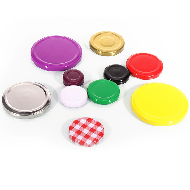 Custom Logo 38mm 43mm 48mm 53mm 58mm 63mm 70mm 82mm Top Cover Metal Lug Caps Metal Lug Cap with PE Liner