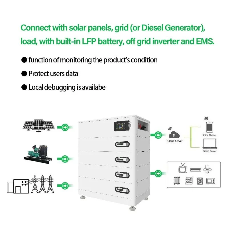 Energy Solar Storage All in One LiFePO4 Battery 5kw off Grid Hybrid Solar Energy Systems Home with Invertor