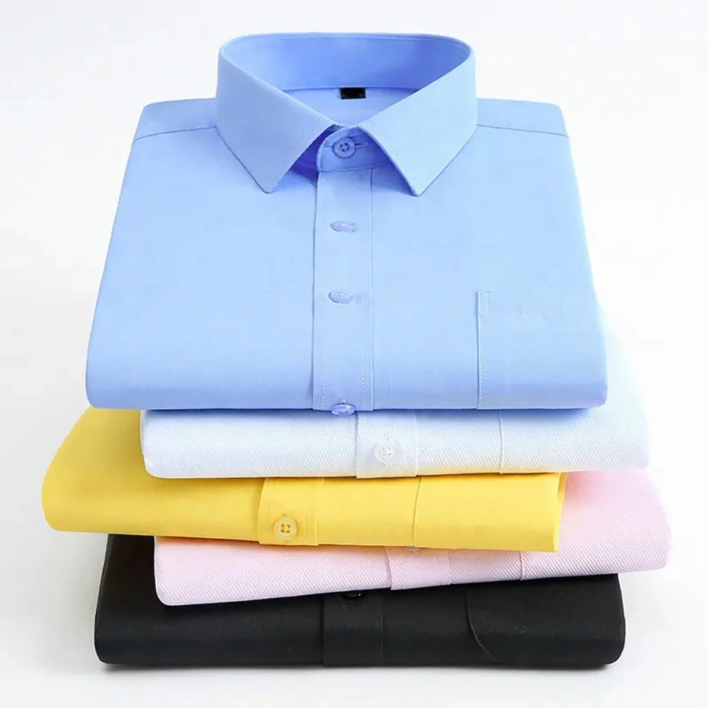 Wholesale Logo Custom Cotton Business Casual Slim Fit Men Dress Shirts