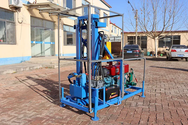 22HP Small Portable Diesel Trailer Mounted Rock Core Borehole Drill Machine 150m Hydraulic Rotary Mine Hole Deep Water Bore Well Drilling Rig