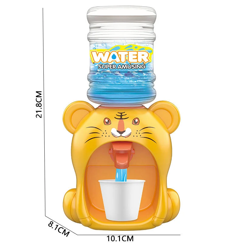 Children Mini Plastic Cartoon Animal Pretend Play Drink Water Set Kids Water Dispenser Toy