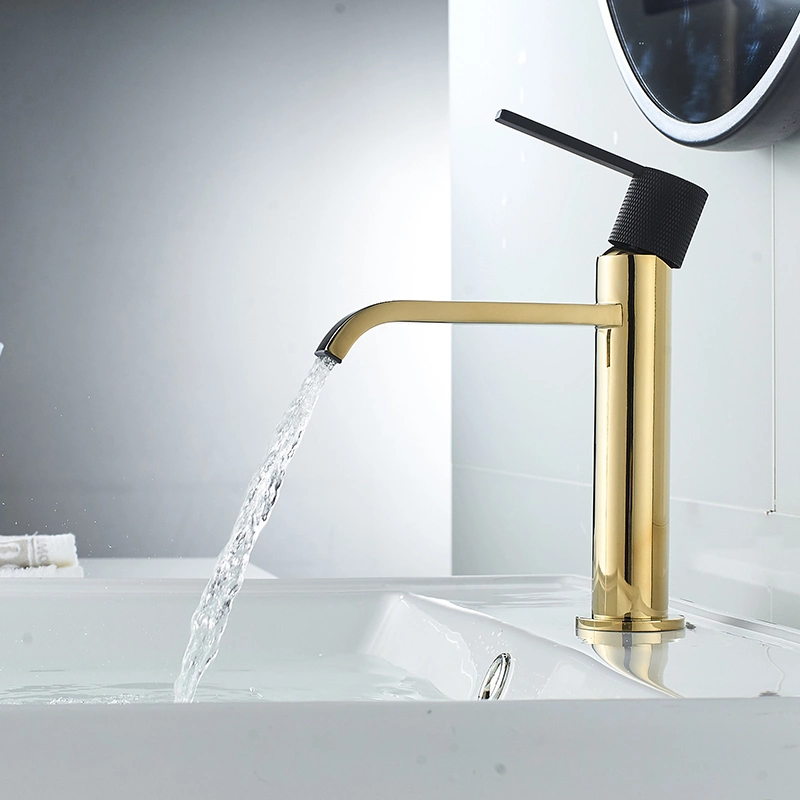 Momali популярные продажи Brushed Gold Brass Basin Faucet для ванной Душевая комната