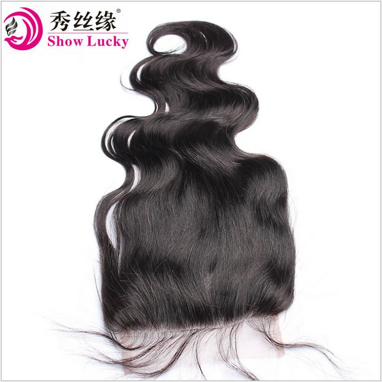 Xuchang Hair Supply Natural Black Women Hair Styles Chinese Body Wave Hair Swiss Lace Top Closure 5*5