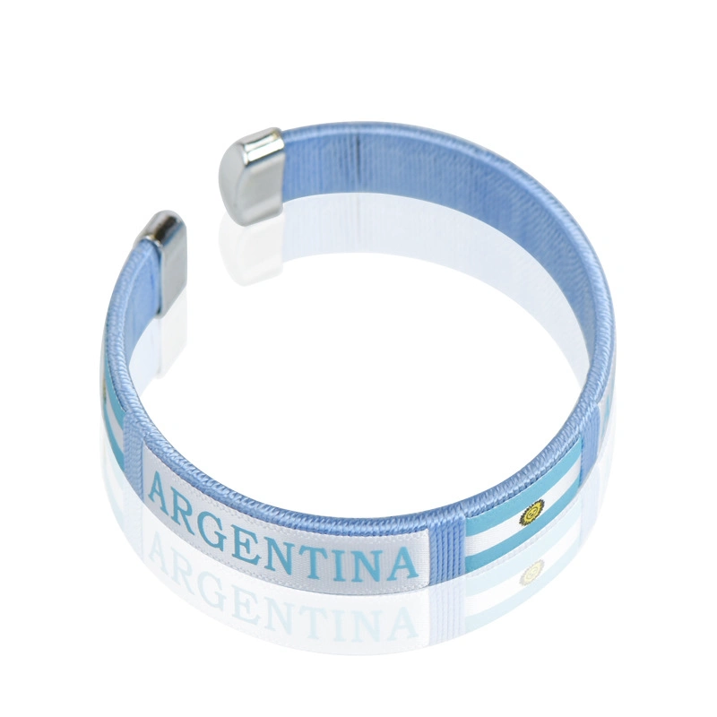 Football Team Gifts Custom ABS Wristband Promotion Polyester Bracelet