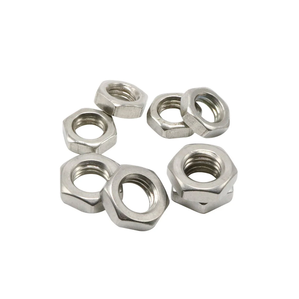 Stainless Steel 304 Customized Thin Nut Insert DIN439 Chamfered Hex Thin Nuts