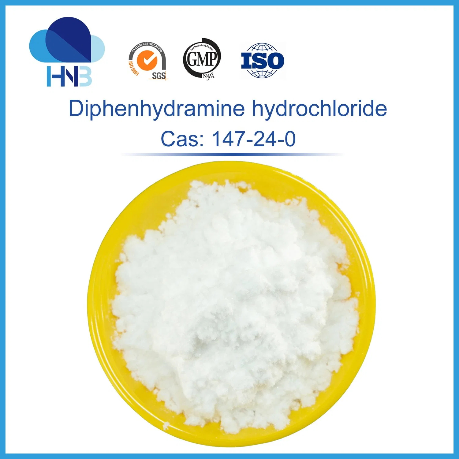 CAS. No 147-24-0 La difenhidramina en polvo de clorhidrato de difenhidramina HCl