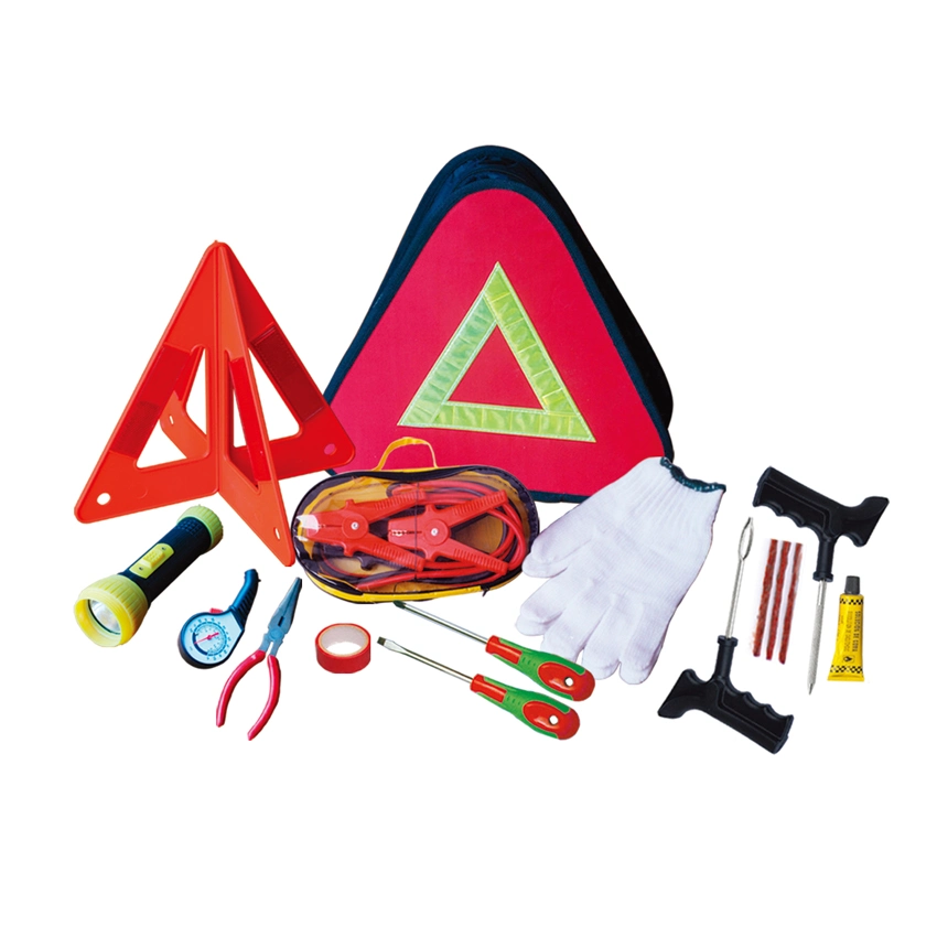 Voiture de Triangle d'avertissement d'urgence routière Kit avec outil de réparation des pneus