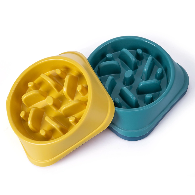 Tc3036 Portable Plastic Slow Feeder Do Pet Eating Feed Bowl Food Pan