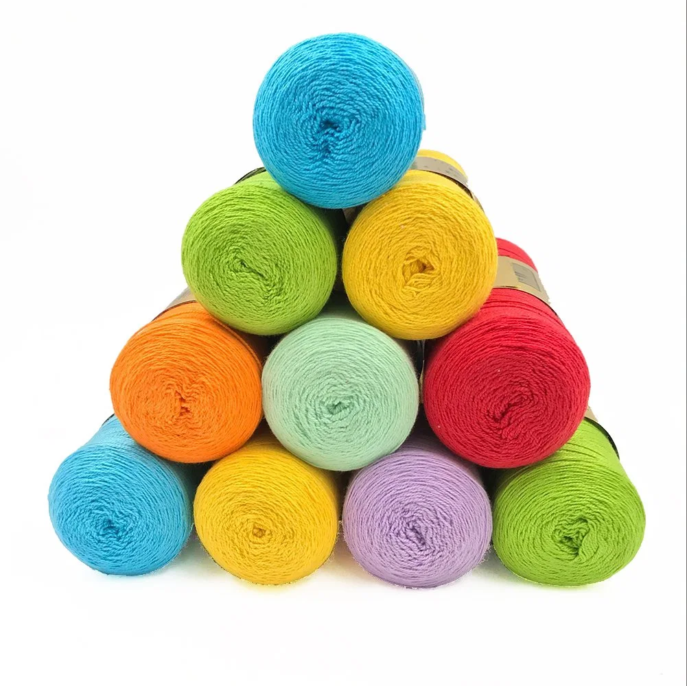 Comercio al por mayor 100% algodón tejido de algodón hilado de Cruz en Color de la línea 447 línea bricolaje