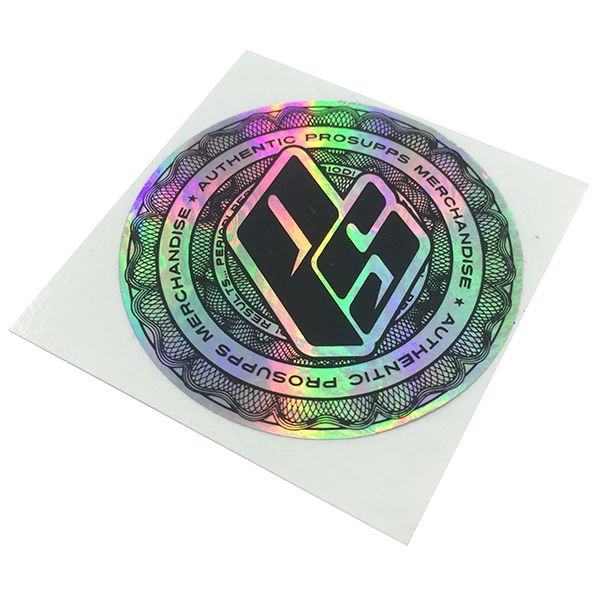 Custom Big Size Round 3D Gold Overlay Hologram Sticker Labels