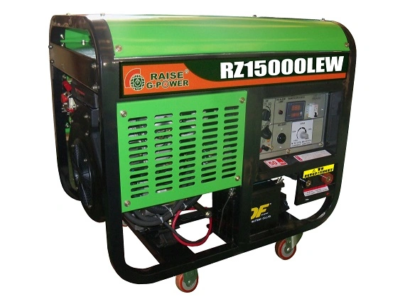 2.5kw Raise Power with Hand Push Two Big Wheels Diesel Generator Welding Machine Dual-Purpose Unit Shanghai