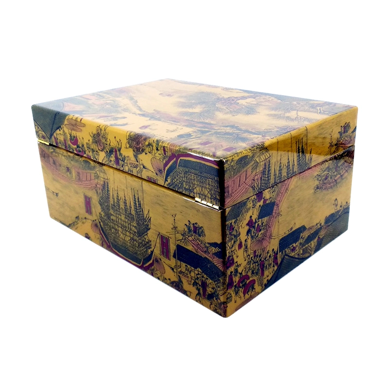 Wholesale/Supplier Wood Fashionable Style Piano Lacquer Cedar Elegant Creative Special Humidor Box