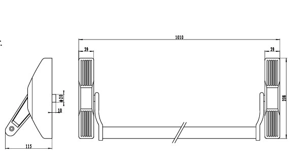 Stainless Steel Panic Lock Bar Fire Door Hardware for Metal Door