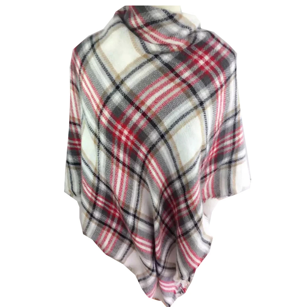 La moda de Europa Plaid elegantes señoras imitar Cashmere Bufanda