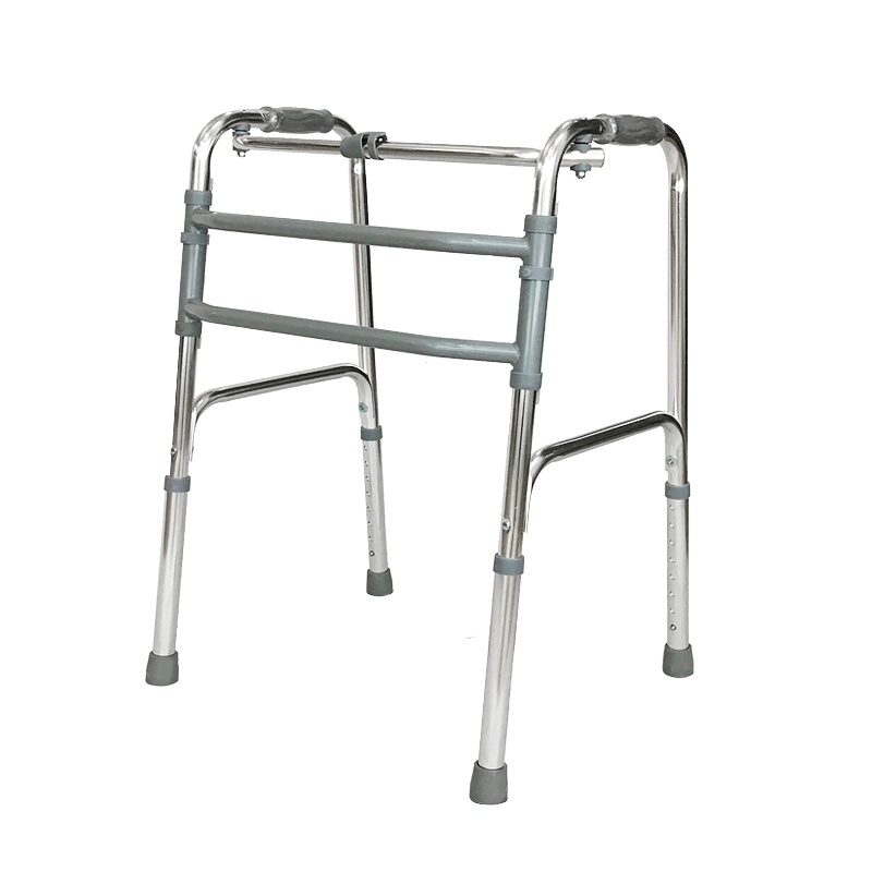 Folding Aluminum Walking Aids Oxidize Walker Height Adjustable Medical Products Stand Aids