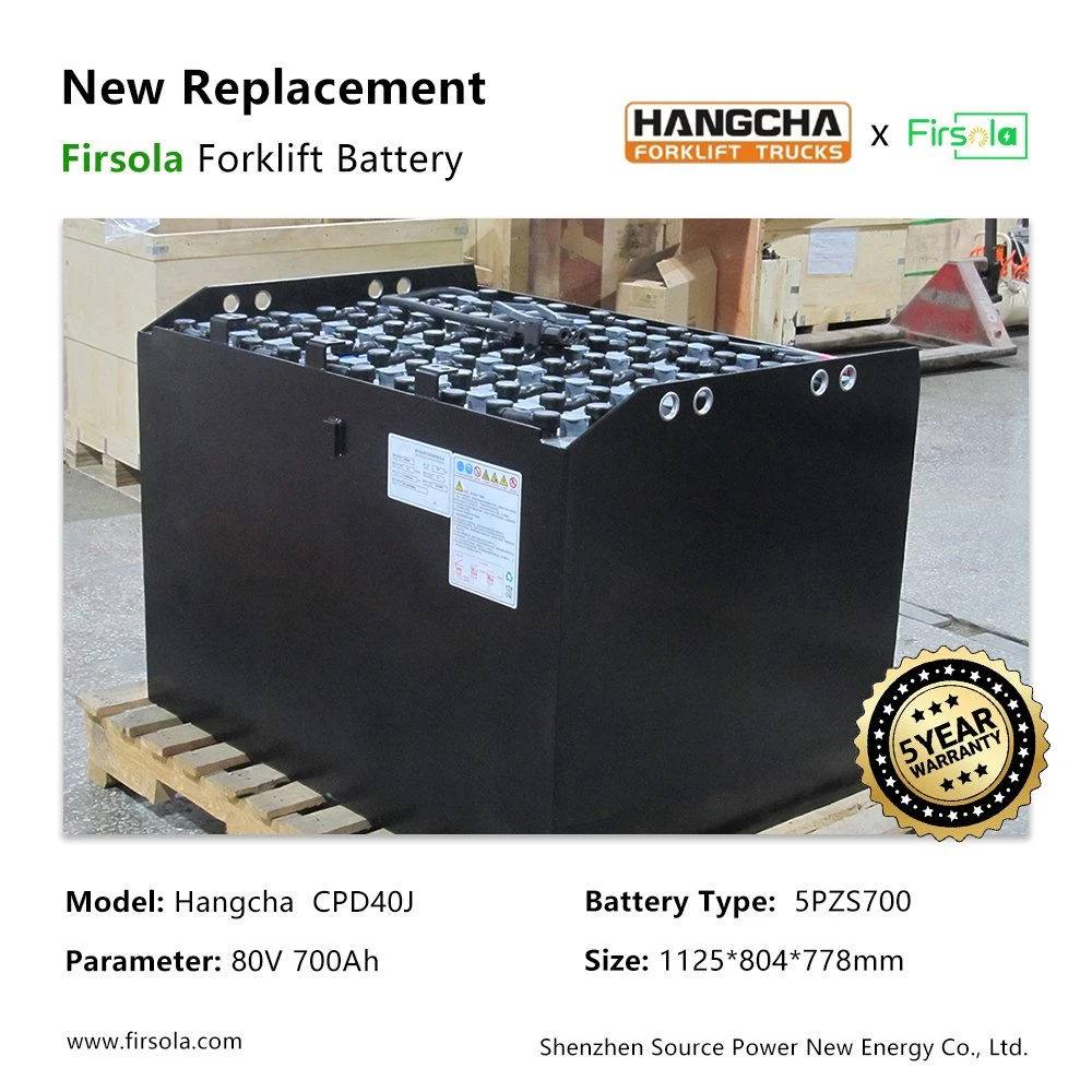 Firsola Hangcha Cpd40j batería de camión de alcance 80V 700ah batería de reemplazo Para el Forklift de Hangcha