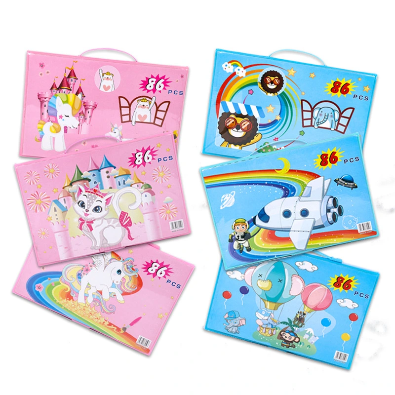 86 PCS Crayon Water Pen Children School Stationery Set for Kids