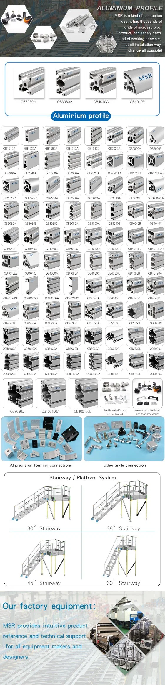 China Manufacturer Customized Black/Silver Stock 30X60mm 6105 6063 6061 Anodized T Slot Industrial Extruded Aluminium Extrusion Profile in 2040 2550 3060 4080