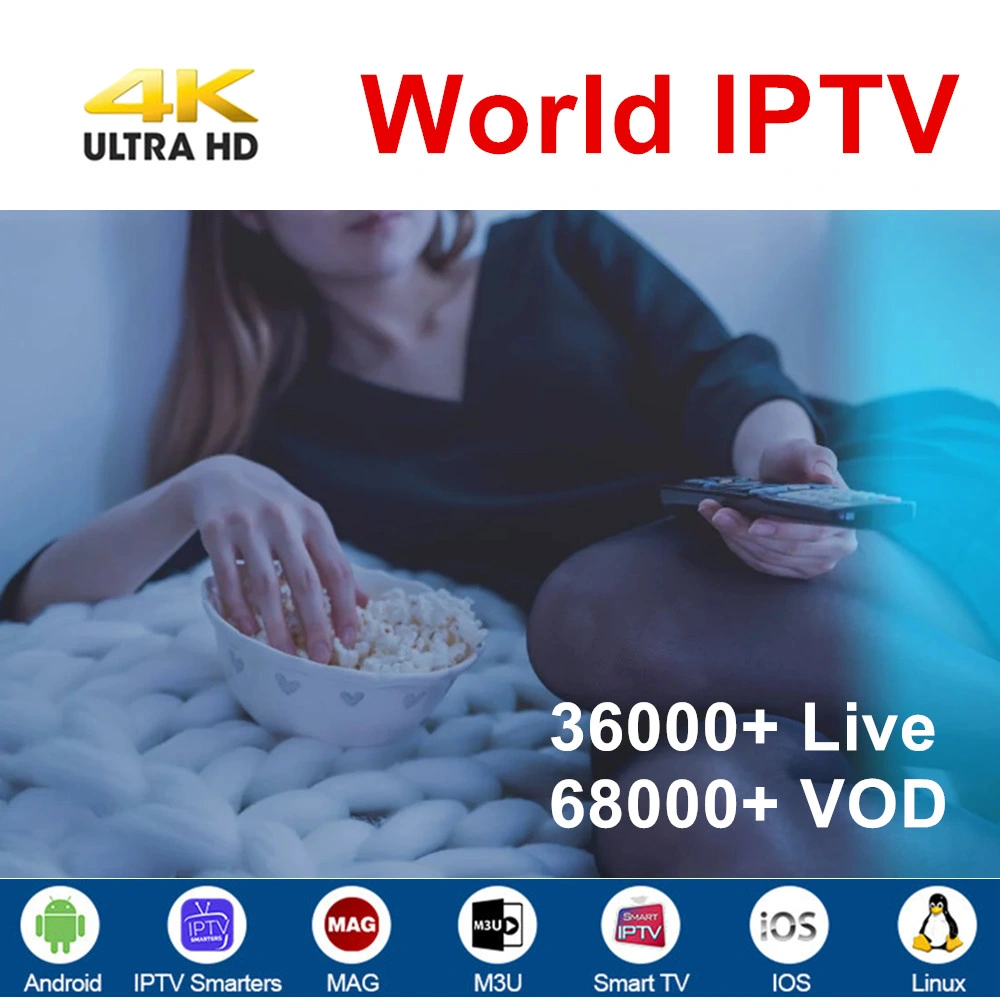 IPTV 12 Months Subscription 4K M3u Code USA Europe Arabic Channel Smarter World Server