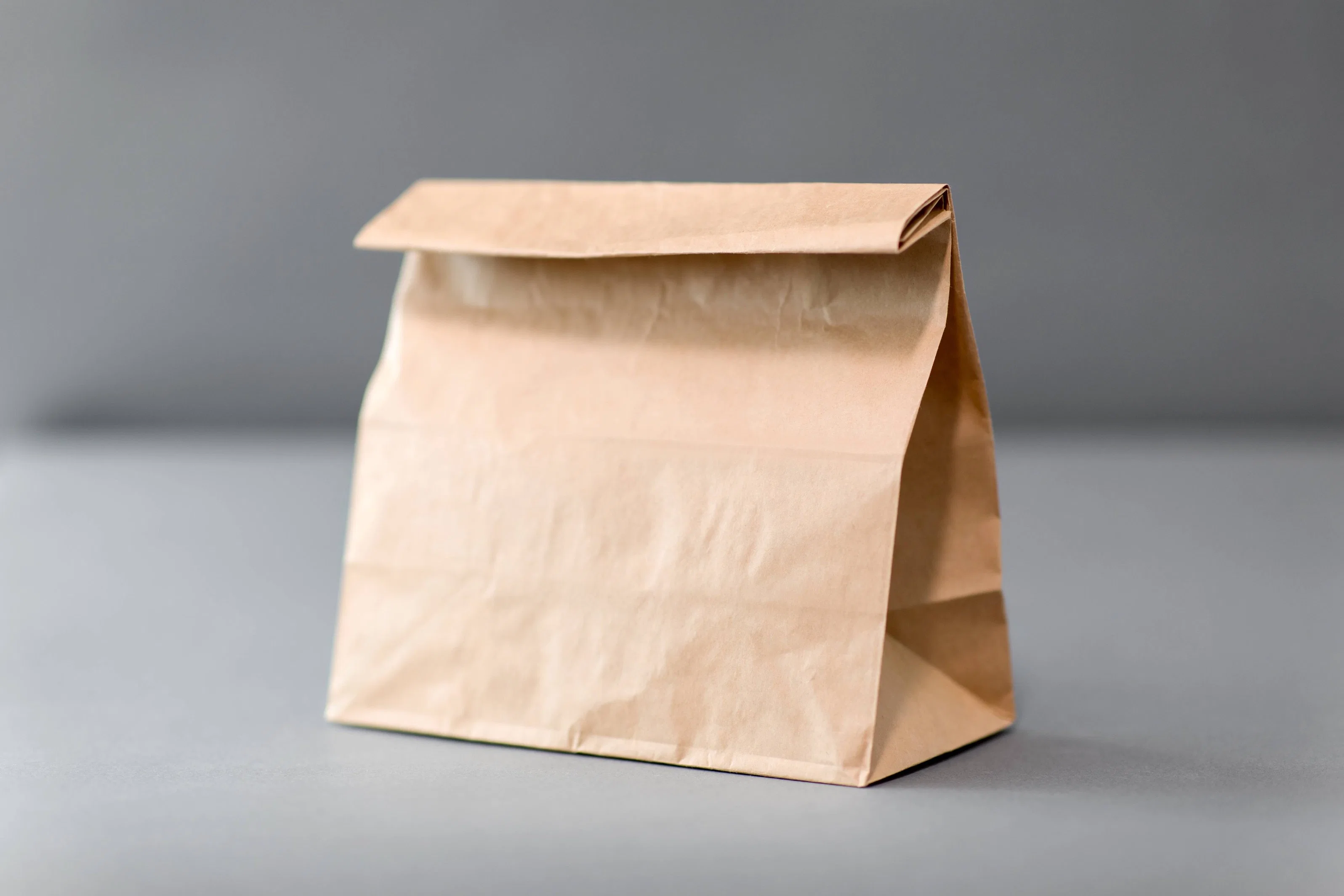 Custom Printed Brown Kraft Shopping Paper Bag with Handles