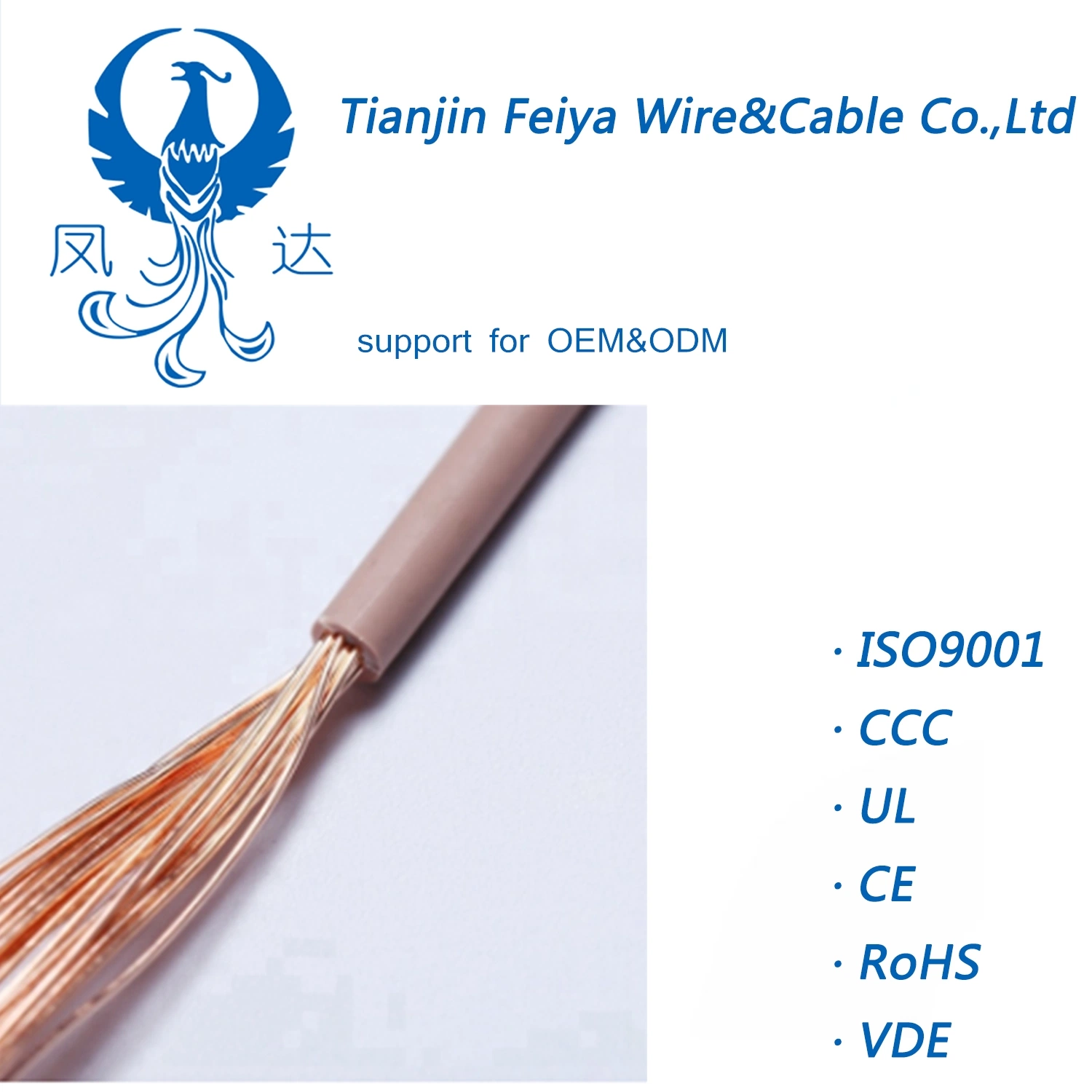 Alemania automotriz estándar Cablesingle-Core Flry Cable-B Cable de pared delgada de automoción