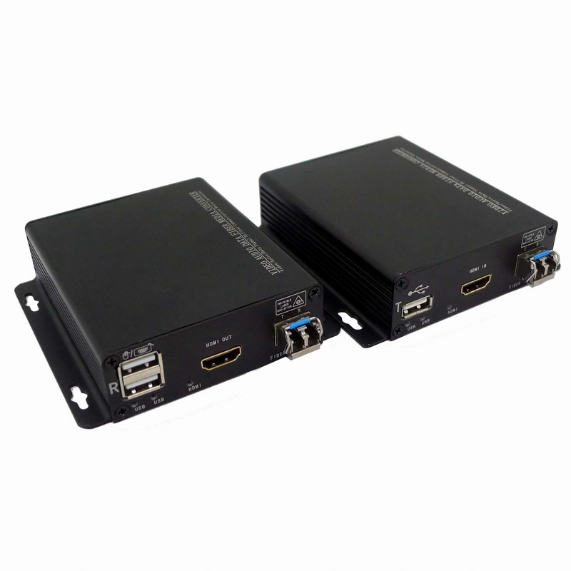 4K HDMI Fiber Extender 4K HDMI-zu-Fiber-Konverter 4K KVM HDMI+USB zu Glasfaser-Sender und -Empfänger HDMI