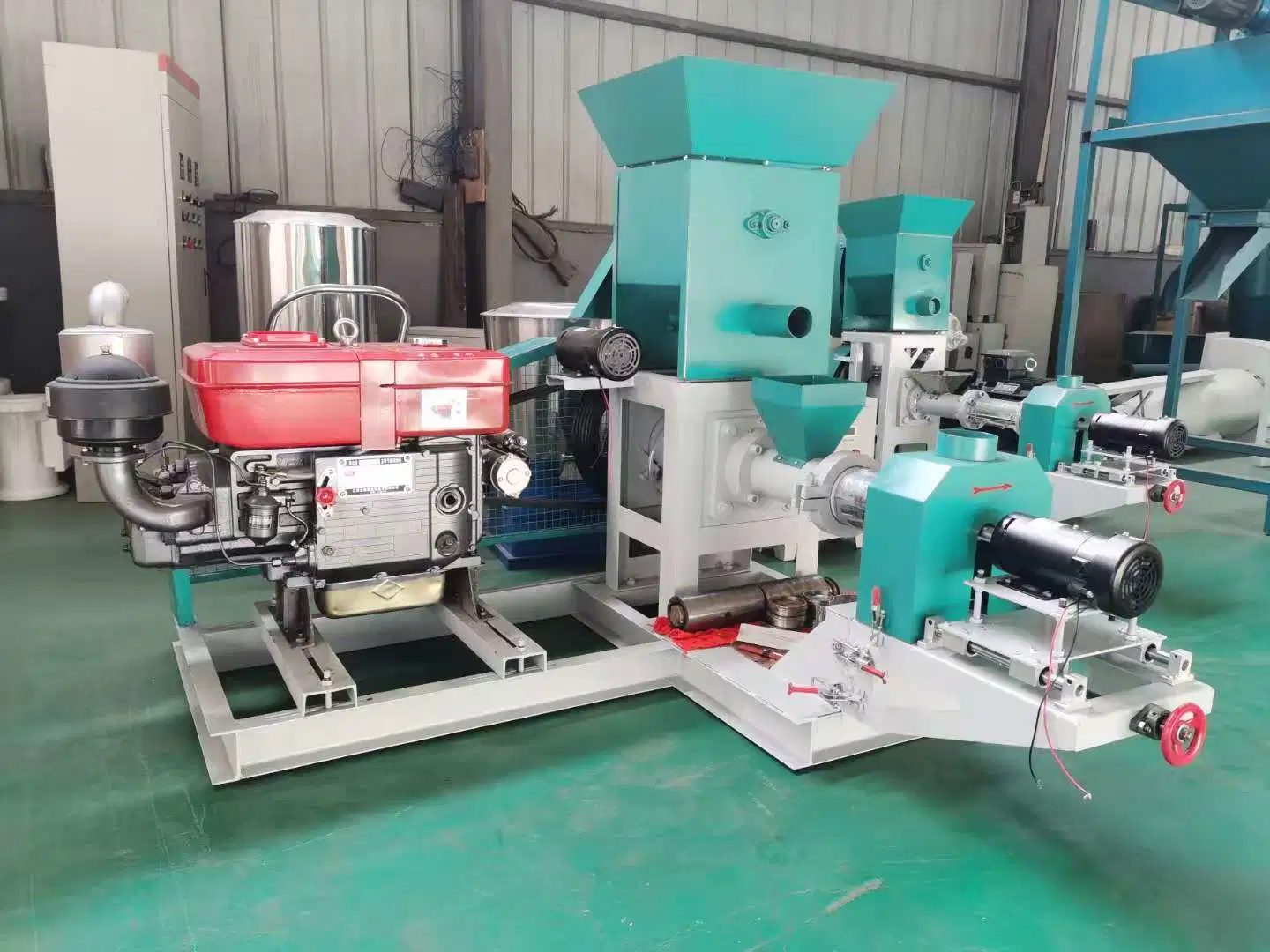 Pet Kibble Food Processing Production Extruder Feed Mill Ming متعددة الوظائف ماكينة الكريات