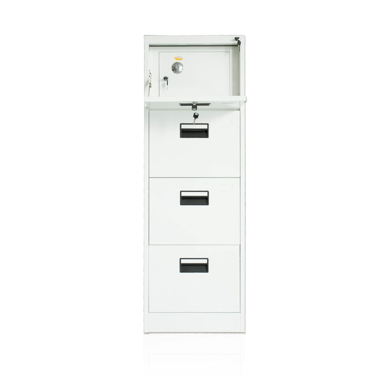 Vertical 4 Filing Cabinet with Vault 3 Drawer Centralize Lock