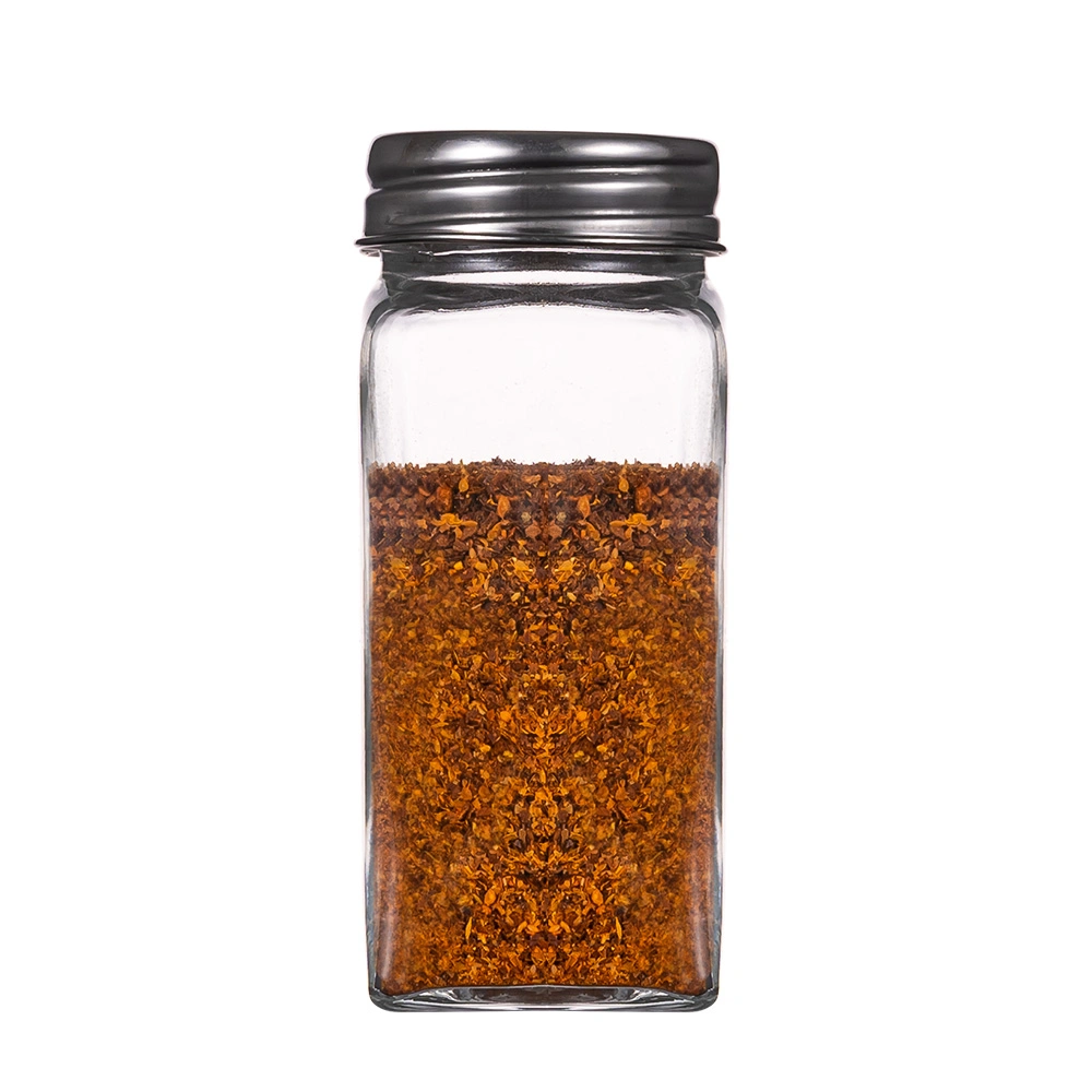 Royaltop Kitchen Cheap Mini Glass Clear Spice Bottle Stainless Steel Lid Spice Seasoning Shaker Jar