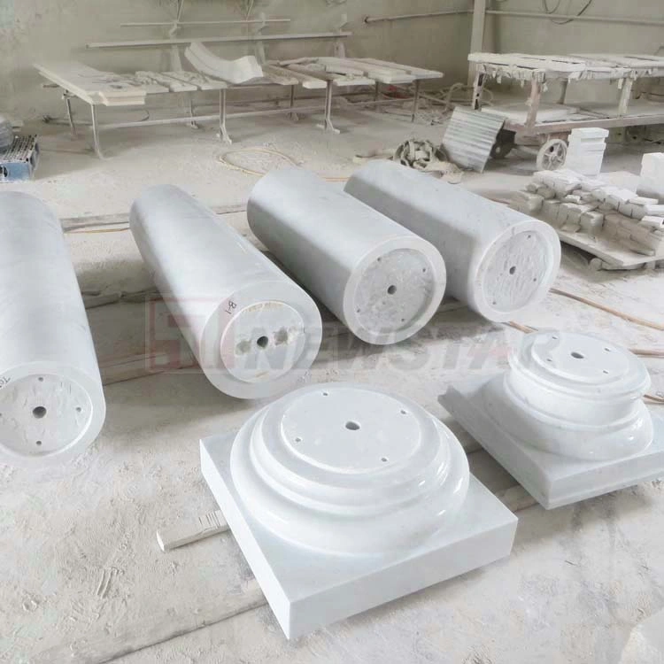 Interior Decoration White Marble Wall Tiles Roman Column Wall Panel Decoration