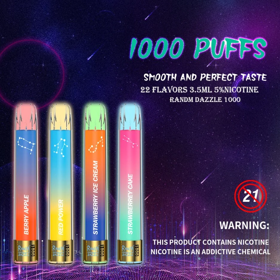 Neue 2022 Randm Einweg E-Zigarette Hot Selling Dazzle 1000 560 Puffs LED-Dampfstift
