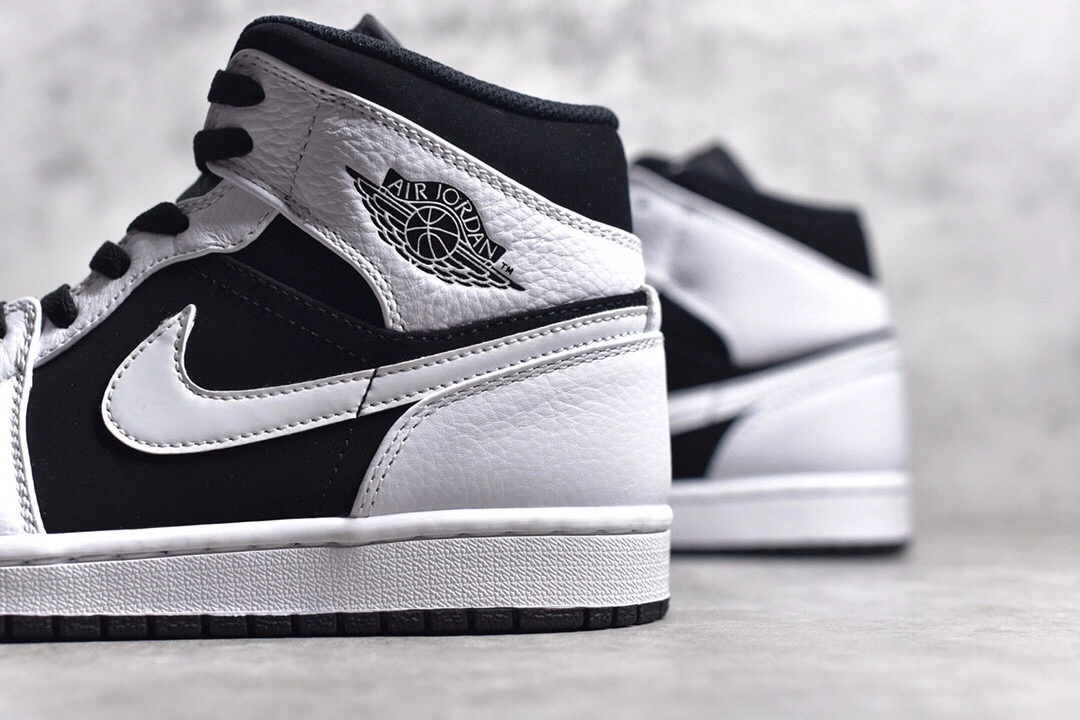 Air Jordan1 MID Black White Panda Casual Sneaker Basketball Shoes