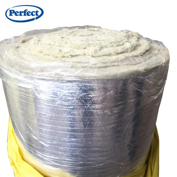 L'isolant résistant à la chaleur la laine de roche couverture avec du papier aluminium /Wire Mesh