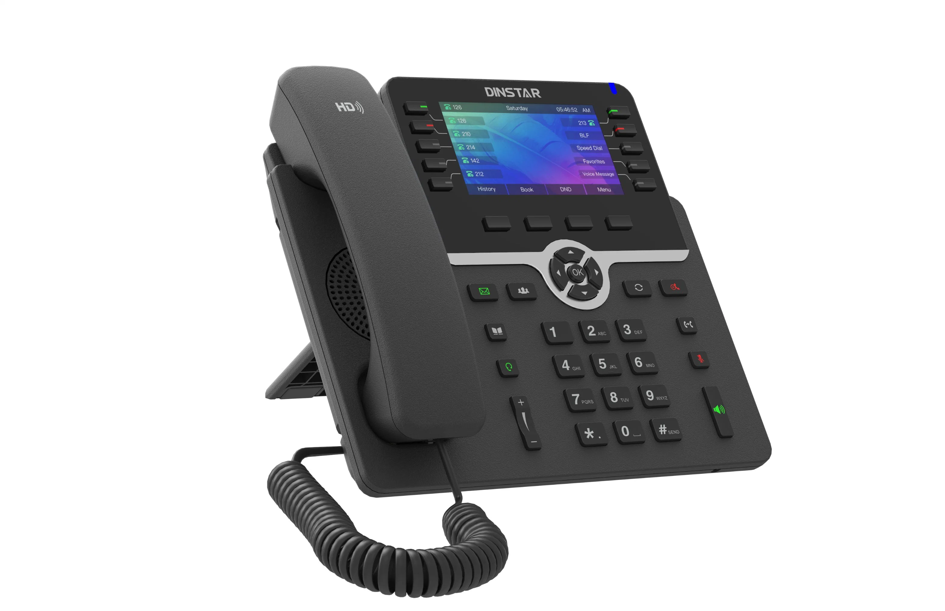 Dinstar C66gp IP Phone a Color Display, 5 Softkeys, High Definition Audio Quality