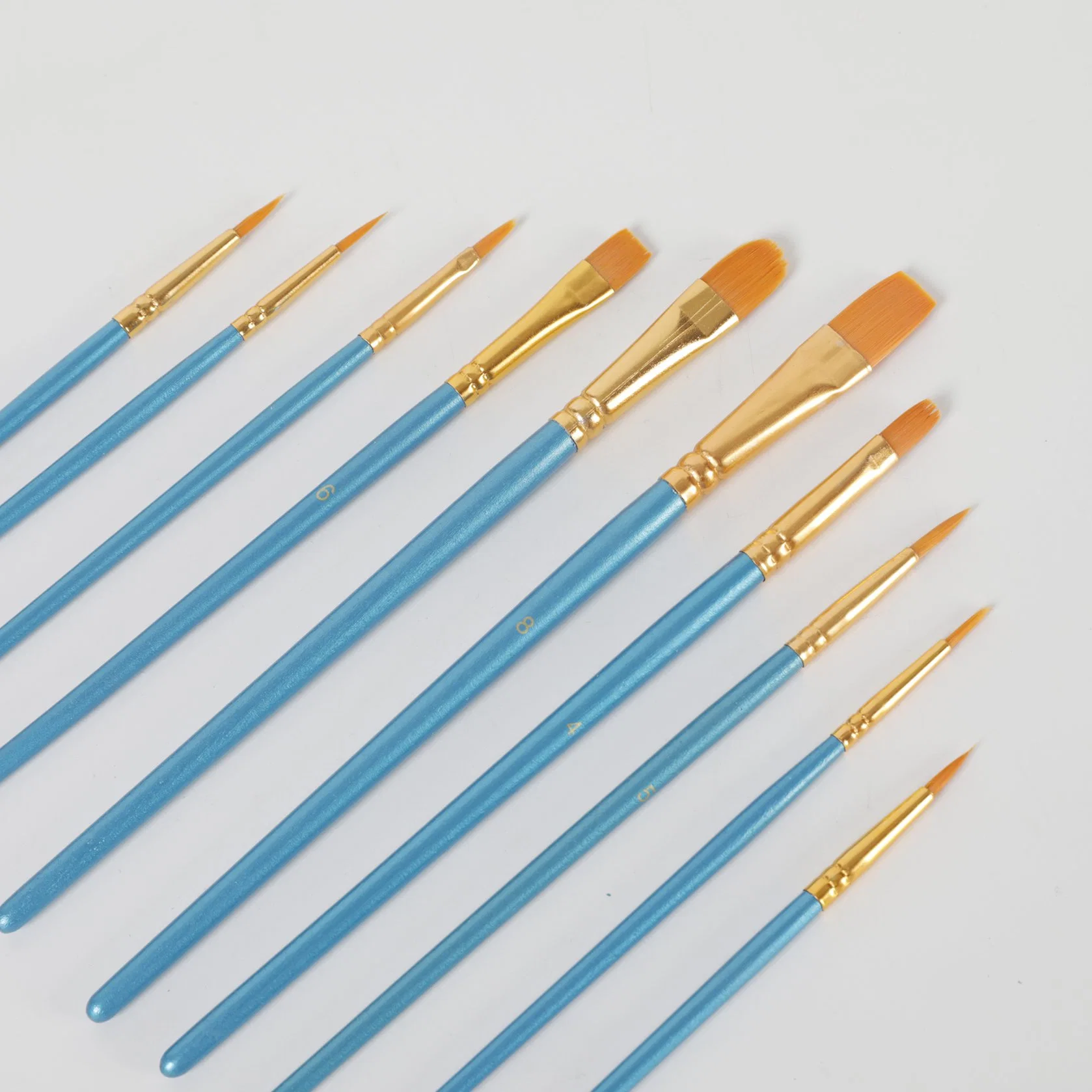 Quality Classic Design with Different Sizes of Professional DIY Nail Art Brushes for Children Painting