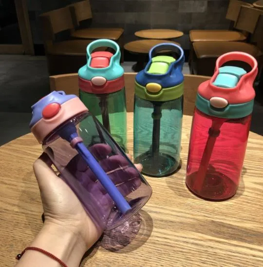 Wholesale/Supplier Customized 450ml Kids Drinking Bottle Plastic Drink Kids Water Bottle with Straw