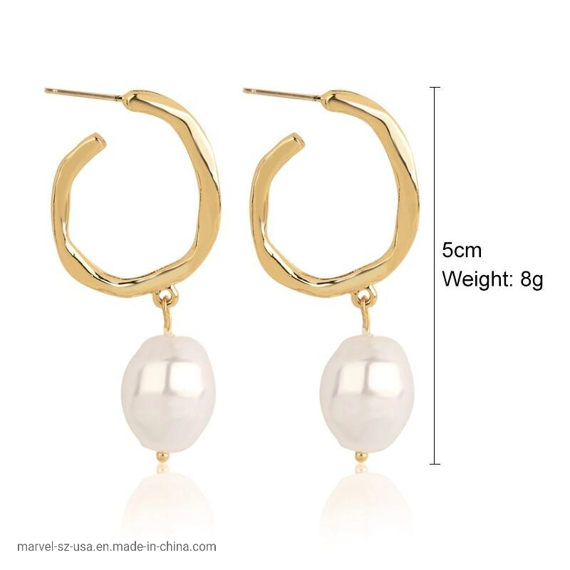 Women Gift Elegant Fashion Jewellery Pearl Drop Earrings