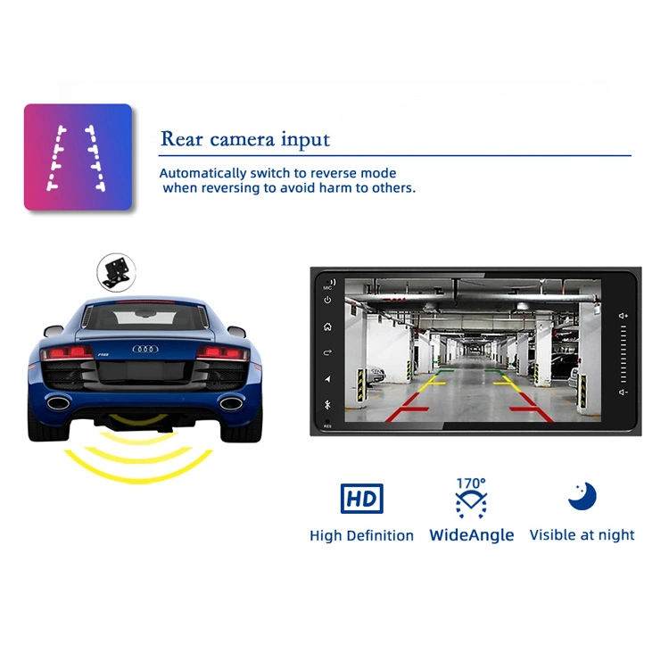 Corola de 7 pulgadas GPS Android coche reproductor de MP5 radio de coche navegación USB de la cámara de visión trasera en 1080P de reproducción de vídeo HD de 4K.